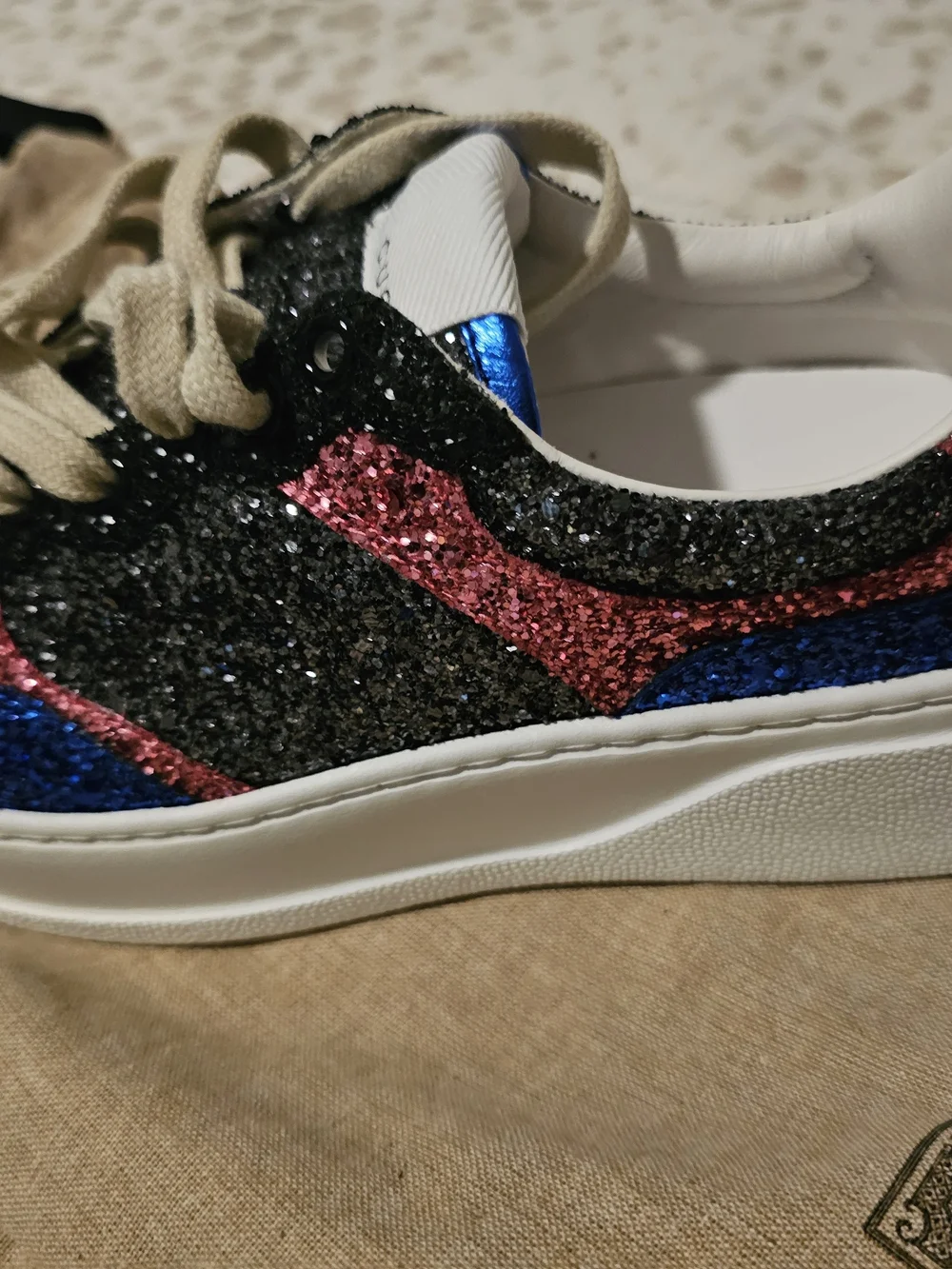 Gucci Glitter Platform Sneakers